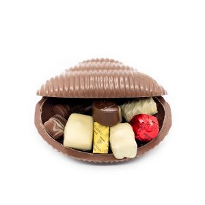  Präsent Muschel mit Leonidas Pralinen (ohne Alkohol) ca. 450 Gramm 