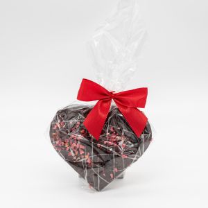 Crispy-Herz Zartbitter mit Erdbeer & Cranberry