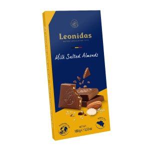 Leonidas Tafelschokolade Milch, Mandeln & Meersalz 100 Gramm