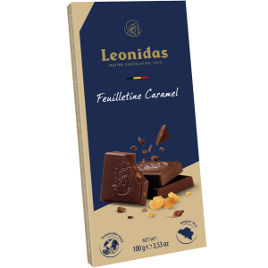  Leonidas Tafelschokolade Feuillentine Karamell 100 Gramm 