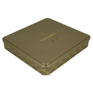 (NEU) Metalldose Gold 30 Leonidas Pralinen ohne Alkohol 