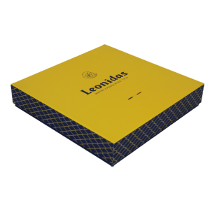 (NEU) Präsentbox Gelb/Blau 250 Gramm 17 Leonidas Pralinen ohne Alkohol 