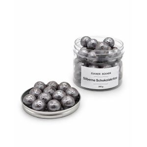 Silberne Schokoladenlakritz Dose