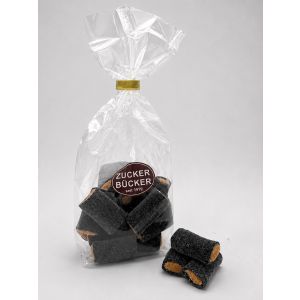 Lakritzstücke gezuckert mit Karamell/Salmiak 150 Gramm