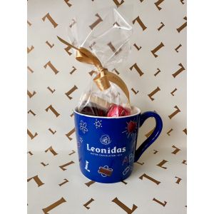 Präsent Tasse von Leonidas mit ca. 250 Gramm Leonidas Pralinen (ohne Alkohol)