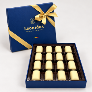 Präsentbox blau Manon Blanc - 16 Pralinen ca. 230 Gramm