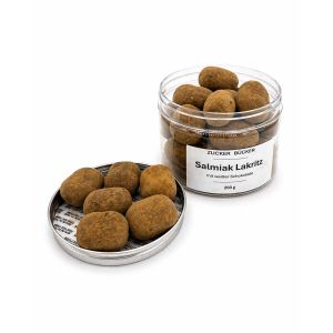 Salmiak - Lakritz in weißer Schokolade Dose - 200 Gramm