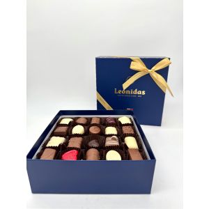 Präsentbox blau 600 Gramm 41 Leonidas Pralinen ohne Alkohol